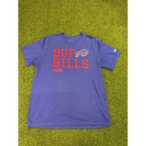 Nike Buffalo Bills T-Shirt Mens XL Blue Heathered NFL Graphic Tee Short Sleeve